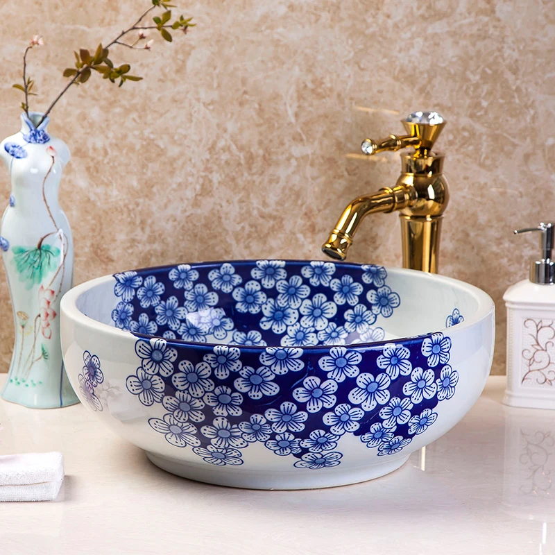 Porcelain bathroom ceramic counter top sinks wash basin popular in europe art basin chinese bathroom sink (1)