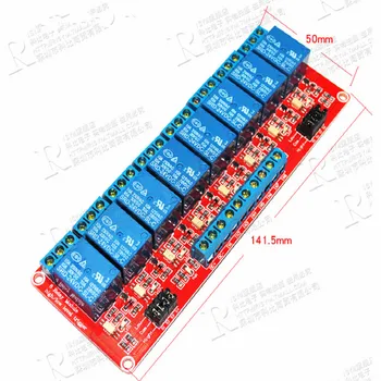 

eight way 5V 12V 24V relay module with optocoupler isolation to support high and low level trigger board