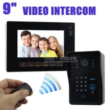 DIYSECUR 9 pulgadas Video de La Puerta Teléfono de Bell de Puerta Sistema de Intercomunicación IR Cámara de Visión Nocturna Con el Control Remoto Del Teclado CCTV Cámara