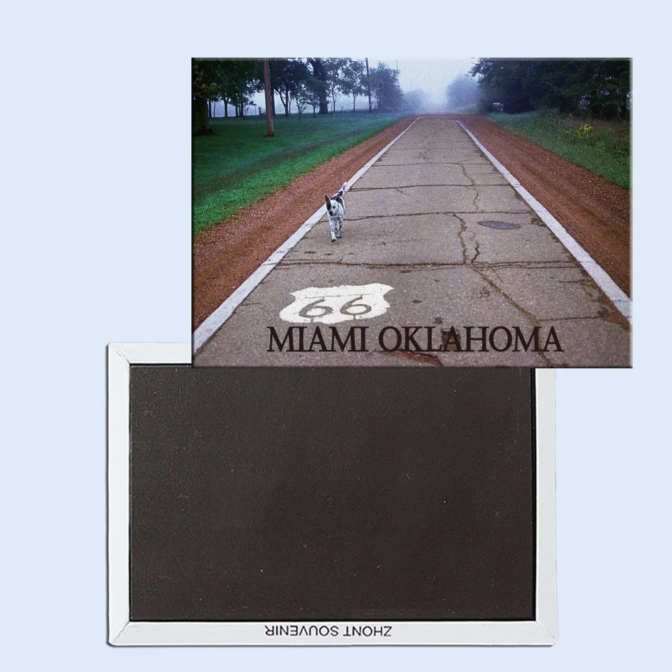 Путешествие по Mother Road Route 66 недалеко от Майами Oklahoma магнитный холодильник
