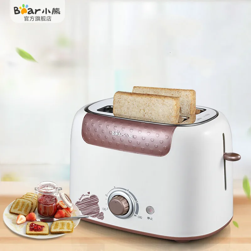 

Bear Household Mini Bread Toaster with Cover 680W 6-speed Breakfast Sandwich Baking Machine Vertical Toaster Oven