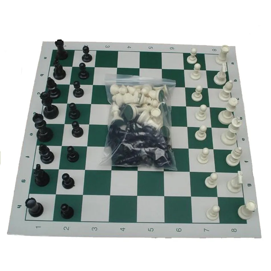 

Plastic Resin International Chess Set (King High 75mm,32 Chess Pieces) Chess With Chessboard Family Party School Fun