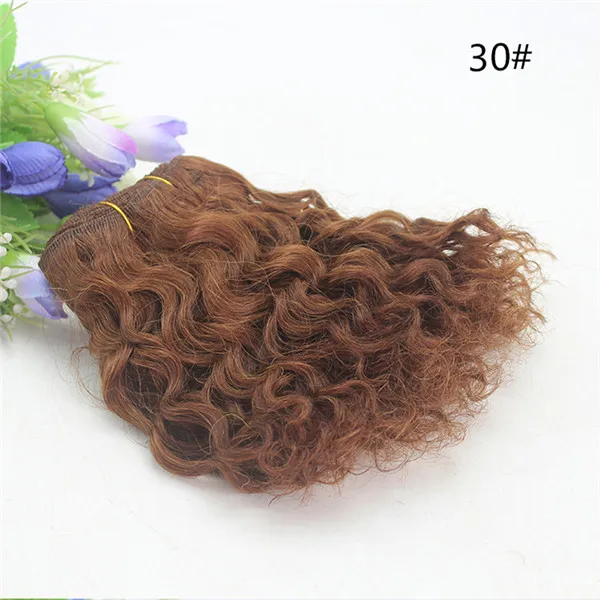 AAAA высокое качество BJD вьющиеся волосы 18 см* 100 см BJD парик для кукол шерсть рулон парик может окрашиваться и Горячая - Цвет: 03