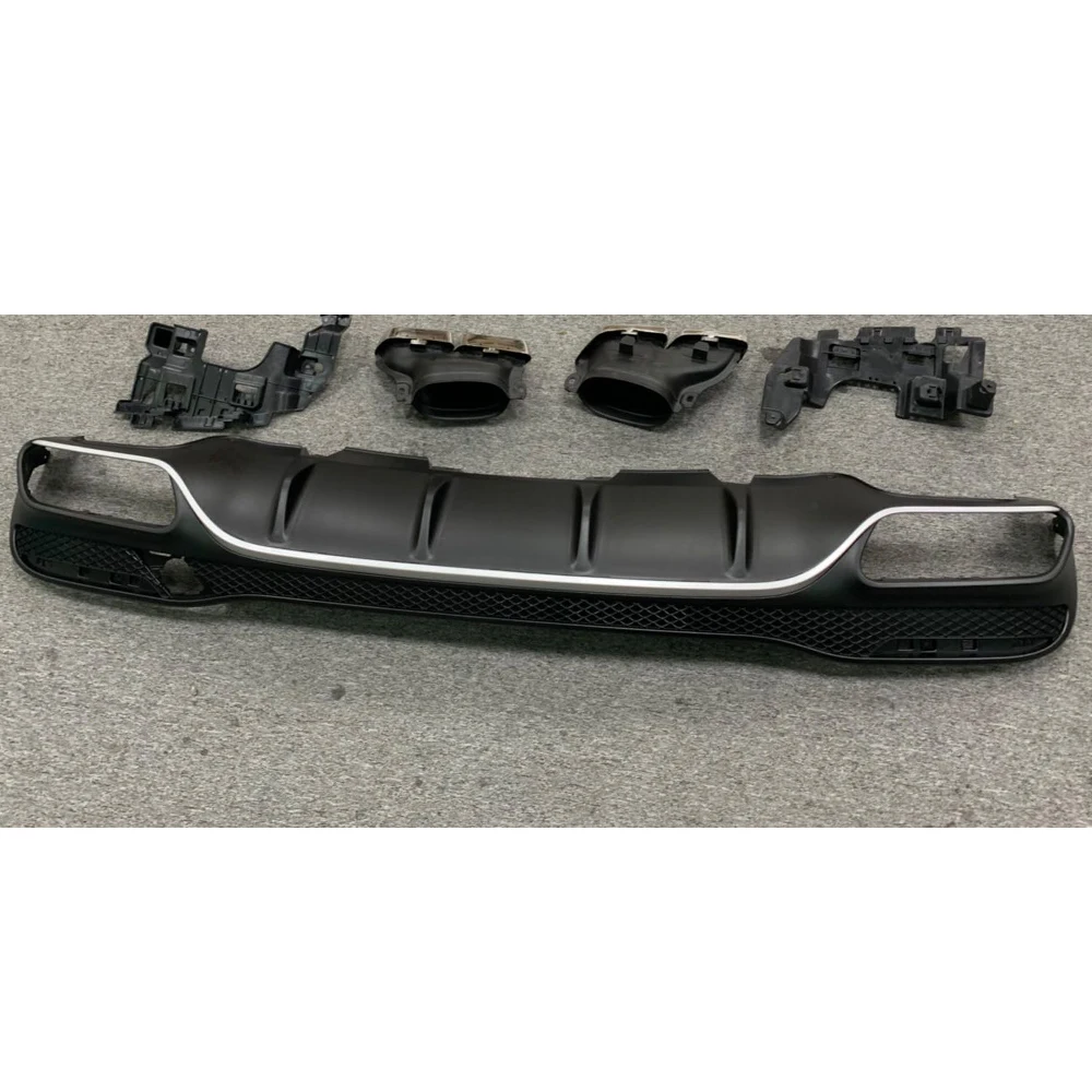 W166 PP Rear Bumper Diffuser with Exhaust Tip for Benz CLE-Class GLE320 GLE 350 GLE400 with AMG Package Change to GLE63 Look W166 PP Rear Bumper Diffuser with Exhaust Tip for Benz CLE-Class GLE320 GLE 350 GLE400 with AMG Package Change to GLE63 Look