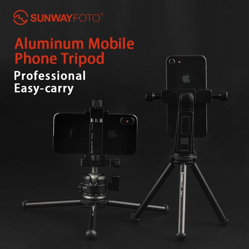 SUNWAYFOTO T1A11 II Profissional Mini Tablet Desk Tripod Stand for Mini Camera Smartphone Tripod DLSR with