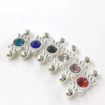 

8mm 50pcs Silver Metallic Rhinestone Mixed Beads, Fashion Jewelry Bracelets Necklaces Spacer Accessories