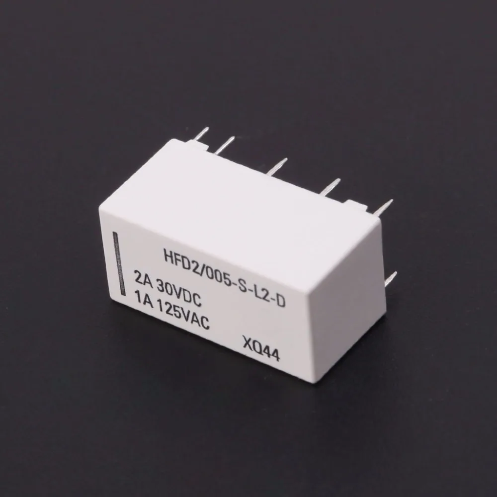 12 V катушки двойная стабильная фиксация реле DPDT 2A 30VDC 1A 125VAC HFD2/005-S-L2-D действительно