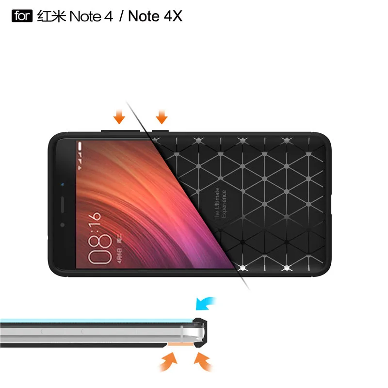 Beworlder чехлы для телефонов Xiaomi Redmi Note 4X мягкие силиконовые ТПУ противоскользящая