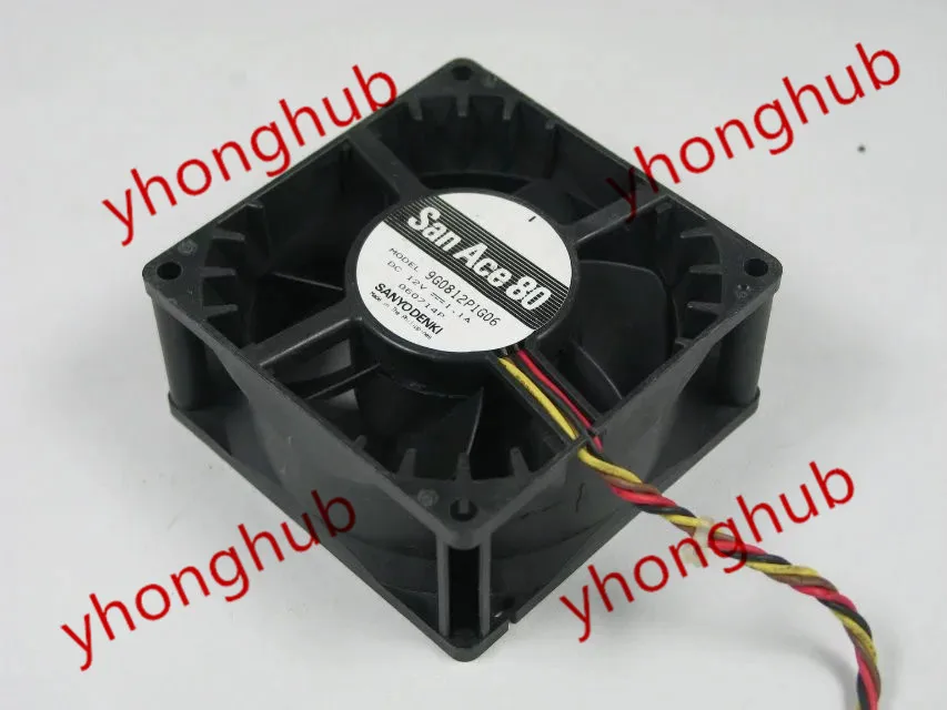 

Вентилятор охлаждения сервера SANYO DENKI 9G0812P1G06 DC 12V 1.1A 80x80x38 мм