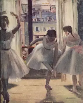 

High quality Oil painting Canvas Reproductions Three Dancers in an Exercise Hall (1880) By Edgar Degas hand painted