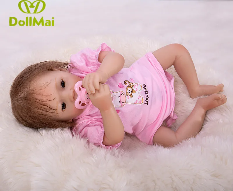 Куклы DollMai Reborn 48 см настоящие живые силиконовые куклы reborn Детские игрушки оптовая