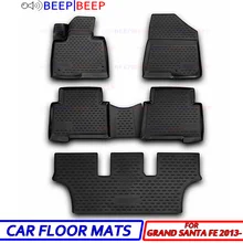 Для hyundai Grand Santa Fe 2013-автомобильные Затопленные коврики, ковры, Авто Пол, пылезащитный, нескользящий, автомобильный стиль, украшение интерьера