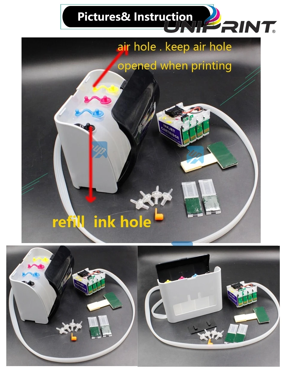 T1631 СНПЧ система чернил для Epson рабочей силы WF-2650/WF-2660/WF-2760 wf-2750 с микросхема автоматического сброса 16/16XL