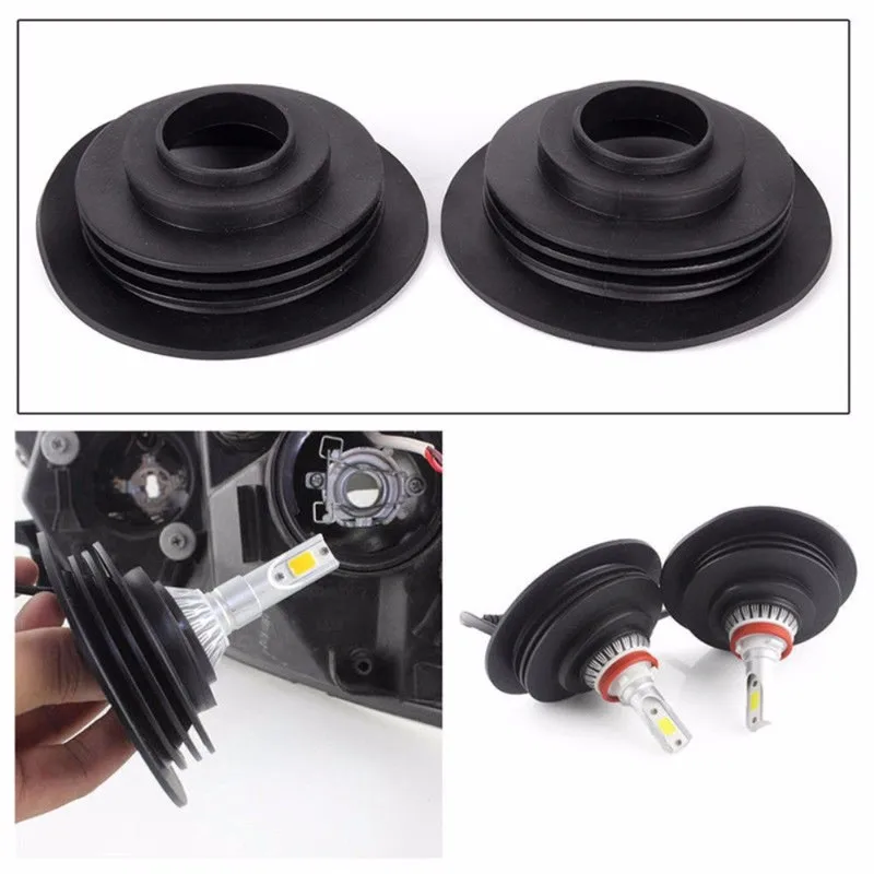 

2pcs/Set Universal Car Headlight Dust Cover Dropshipping 32/98mm Optional Durable Rubber Auto LED Light Dust Cover Cap