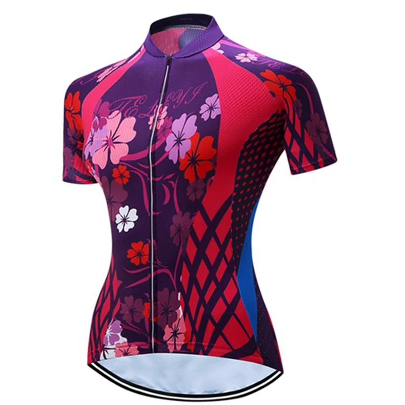 

Teleyi 2017 Cycling Jersey Bicycle Short Bike Cycle Wear Women's Sports Sleeve Shirt Top Cycling Jersey Ciclismo bicicleta
