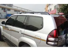 Black Roof Rack Side Rails Bars Luggage Carrier For Toyota Prado FJ120 2003-2009 цена Black Roof Rack Side Rails Bars Luggage Carrier For Toyota Prado FJ120 2003-2009 цены онлайн