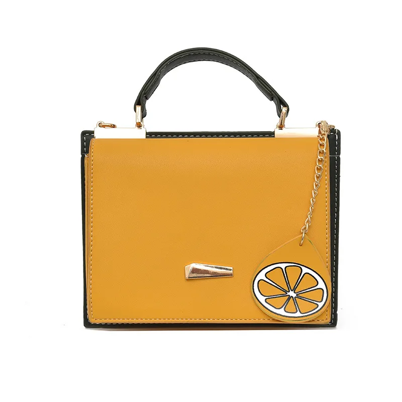 

New women's fashion PU bag simple watermelon pendant handbag casual double shoulder Messenger bag