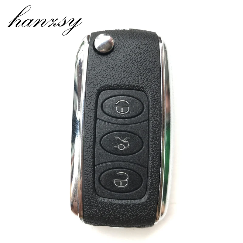 3 кнопки смарт-ключа автомобиля оболочки чехол для Bentley Складной флип дистанционного ключа Fob Uncut крышка без батареи держатель/лезвие