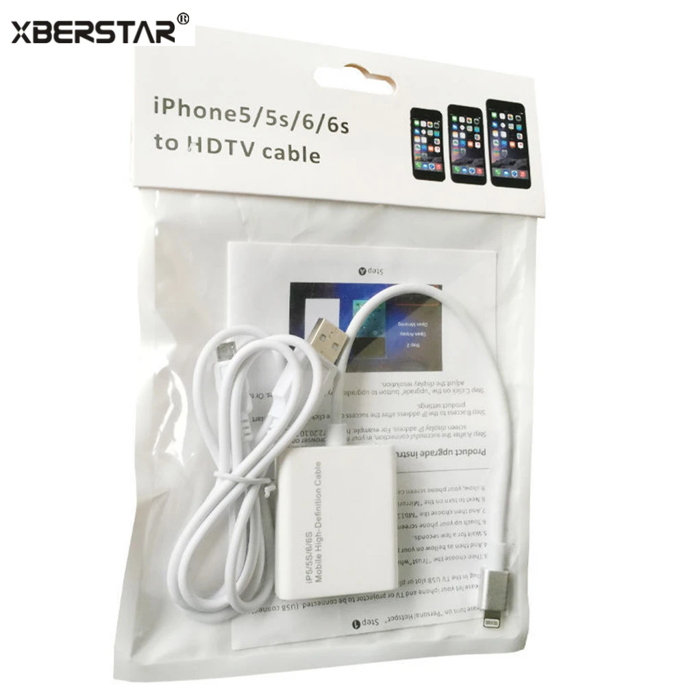 8 Pin Quick Charging To HDMI Cable HDTV AV Adapter For ios Pad Mini for iPhone