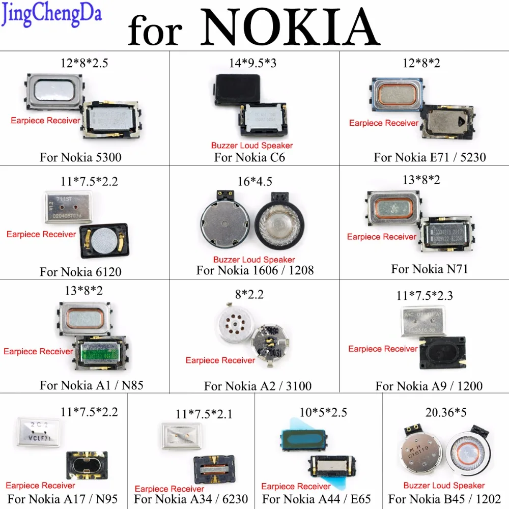 JCD 1 шт. для Nokia 7070 6230 6230i 6233 6280 Динамик приемник наушники ушной динамик запасная часть 11*7,5*2,1 мм