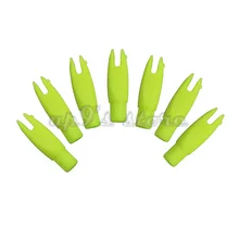 100 шт. желтый Пластик стрельба из лука Стрелка НОК для ID 6,5 мм стрелки для охоты и съемки