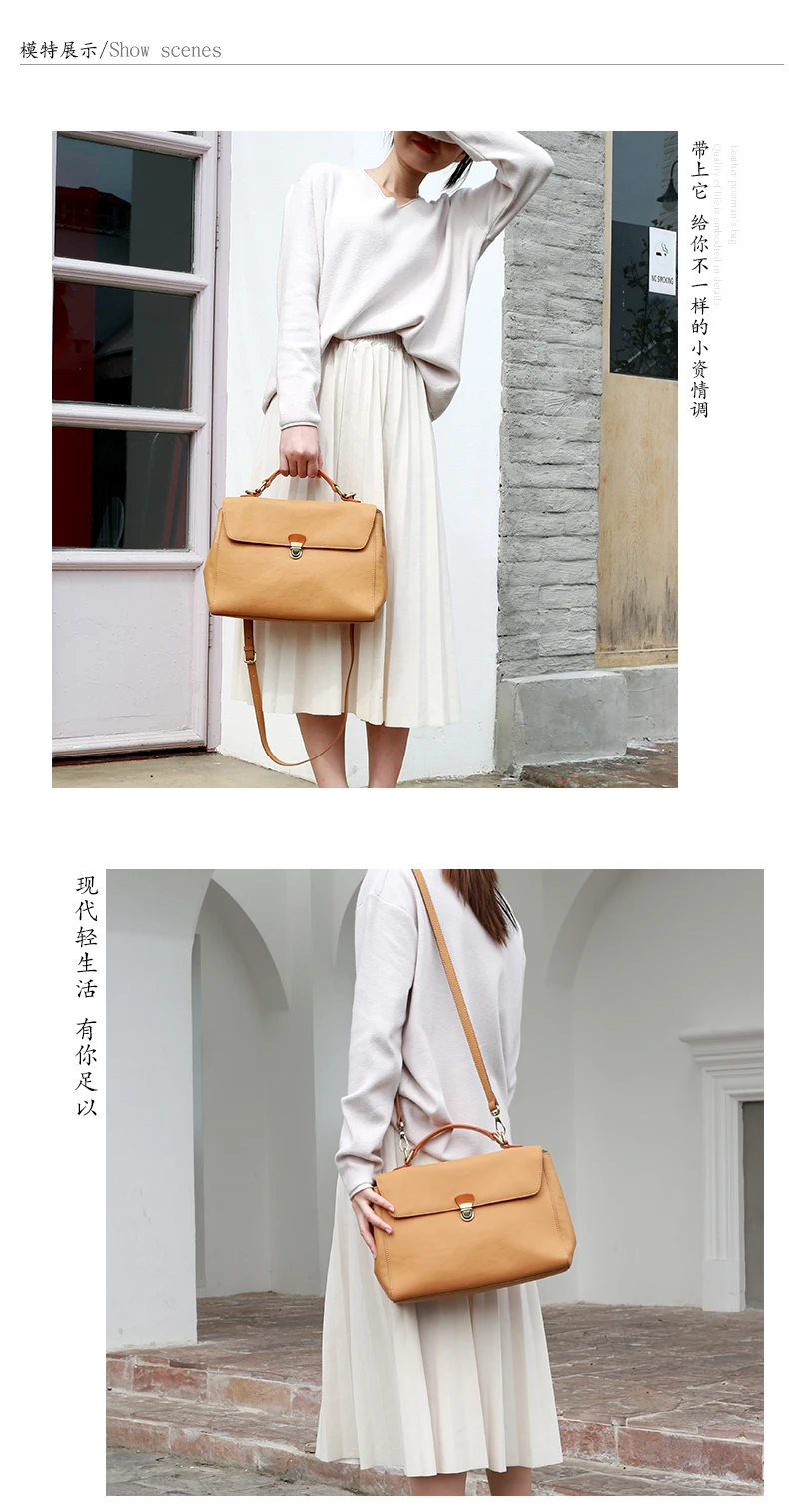 HANSOMFY новые оригинальные женские сумки ручной работы женская сумка-мессенджер ретро кожаная сумка на плечо простая сумка-мессенджер с замком сумки-портфели