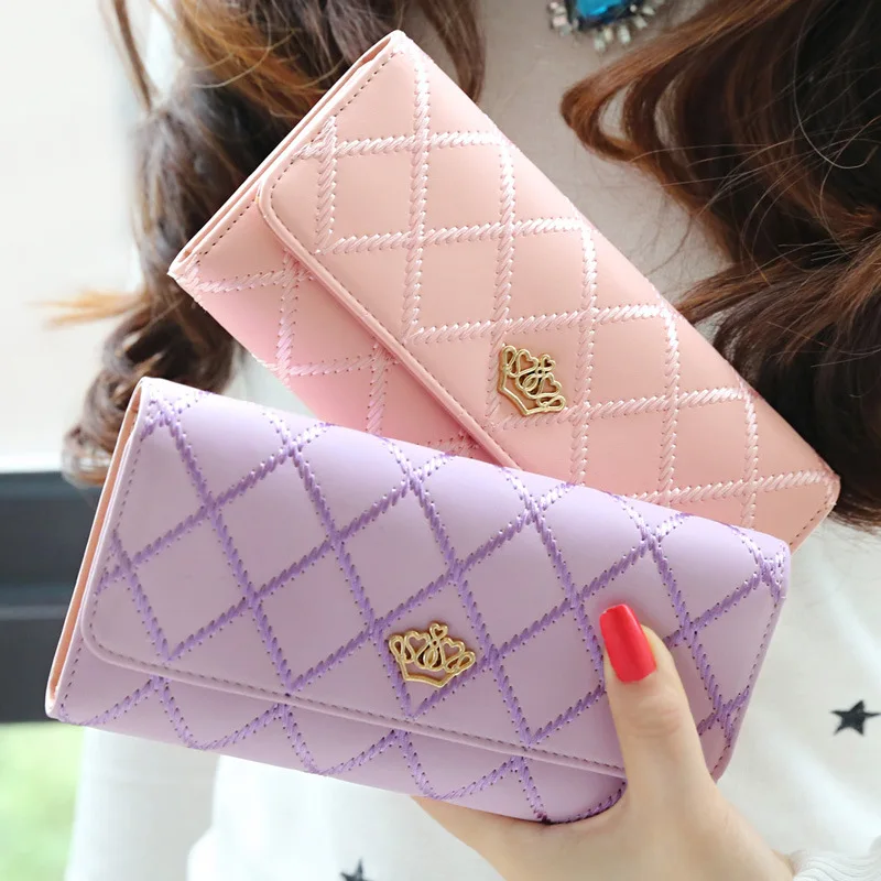 New famous brand women wallets and purse pu Leather Clutch bag carteira Long portefeuille femme  Coin Purse geldtasche monederos