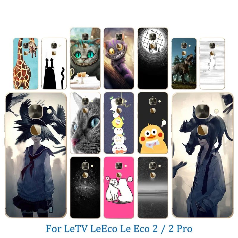 5.5 inch For Letv LeEco Le Eco 2 / Pro Phone Case Soft Silicone TPU Pusscat Pattern Back Cover Anti Knock Full Protector Coque |