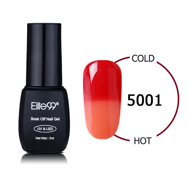 Светодиодный Гель лак для ногтей Elite99 7 мл|nail polish|temperature changing nail polishtemperature change |