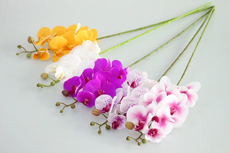 Flone Real Touch Butterfly Orchid Simulation Silk Orchid  Artificial Plant Flower For Wedding Home Office Party Decoration (11)