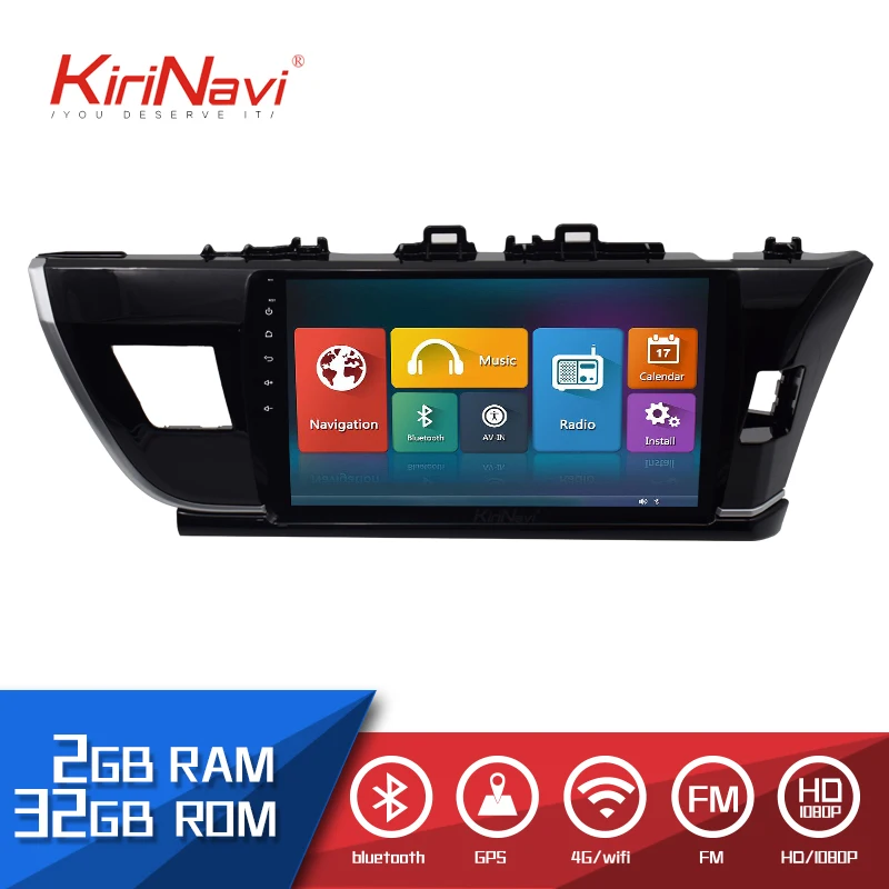 

KiriNavi 2 din 10.1" Touch Screen Android Car Radio For Toyota Coroall 2014-2017 Multimedia GPS Navigation Player audio WIFI MP3