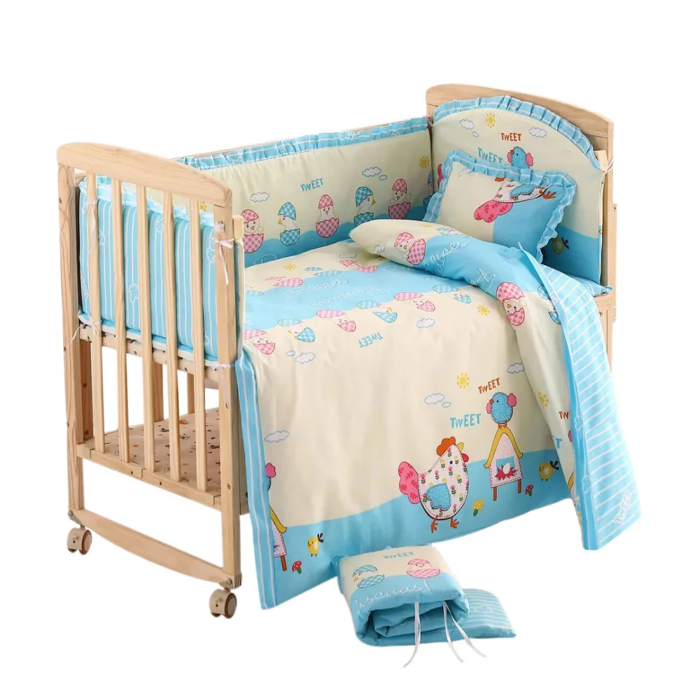 5pcs Baby Bed Clothes Size S/L Baby Bedding Set 100 Cotton Newborn