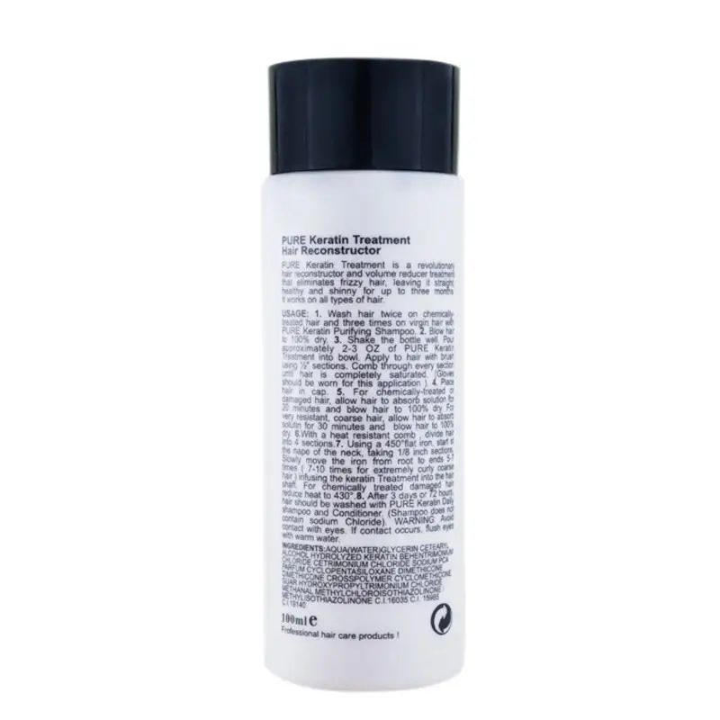 PURC 5% Formalin Brazilian Keratin Hair Treatment For Hair Straightening Treatments Repair Damaged Make Hair Smoothing 100ml PURC 5% Formalin Brazilian Keratin Hair Treatment For Hair Straightening Treatments Repair Damaged Make Hair Smoothing 100ml