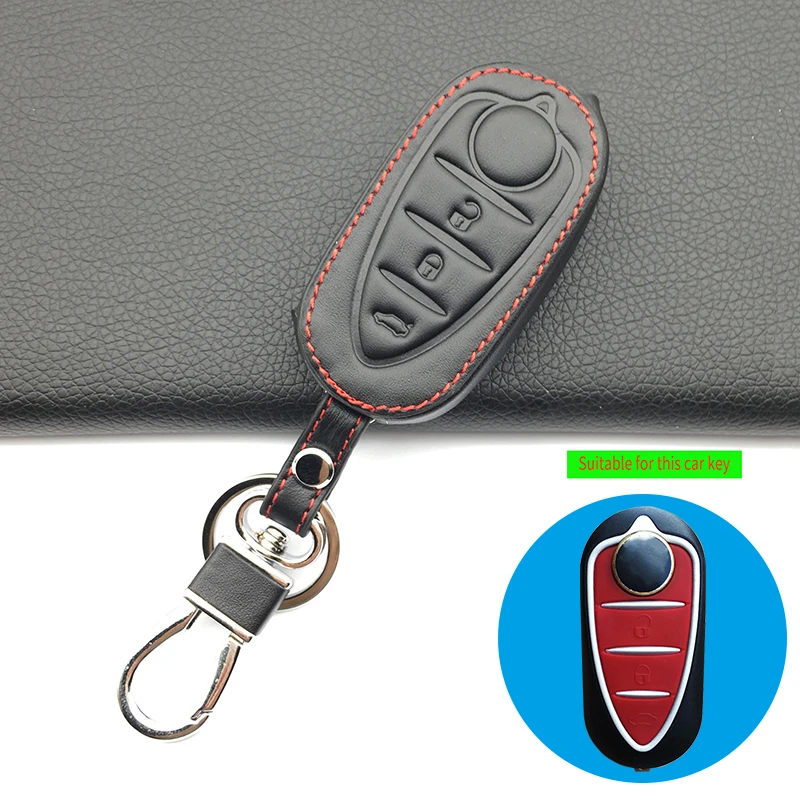 Чехол для ключей из натуральной кожи Fob подходит Alfa Romeo Mito Giulietta 159 GTA чехол с