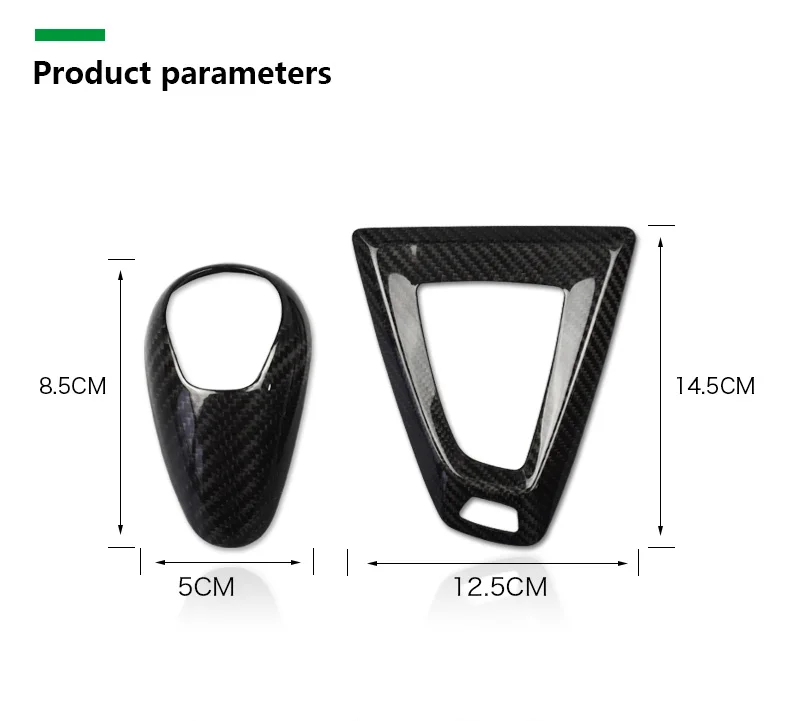 Carbon Fiber Gear Knob Cover for BMW F80 M3 F82 M4 F87 E92 E93 E60 M5 F10 M5 M6 F85 X5M F86 X6M Accessories Car Styling (8)