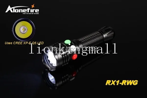 AloneFire RX1-RWG CREE XP-E Q5 светодиодный красный, белый зеленый свет Многофункциональный сигнальная лампа фонарик