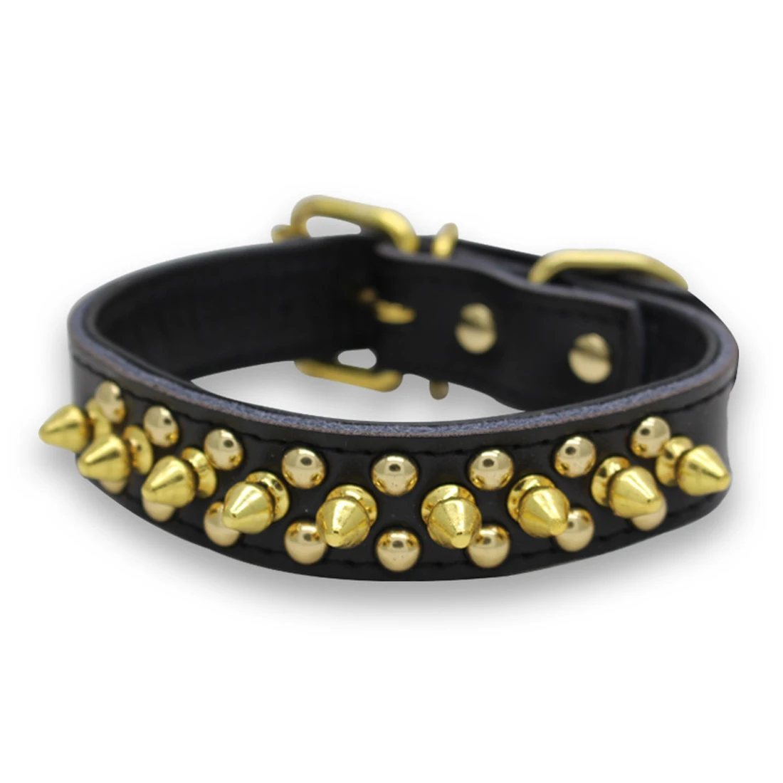1Pc Punk Spiked Studded Leather Personalized Dog Collar Custom Puppy