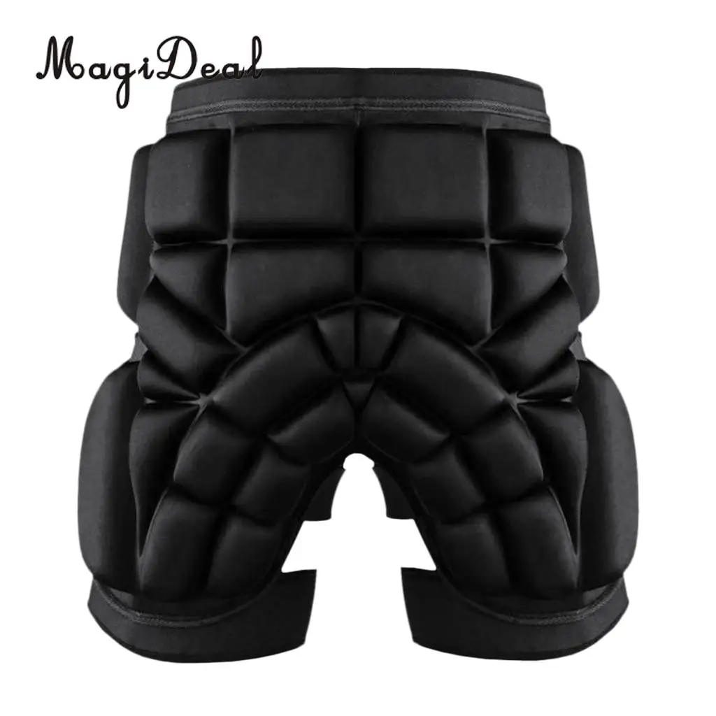 MagiDeal Impact-resistant Thickened 2.5cm Skiing Hip Butt Pad Roller Skating Snowboard Padded Safe Shorts Guard Black S M L