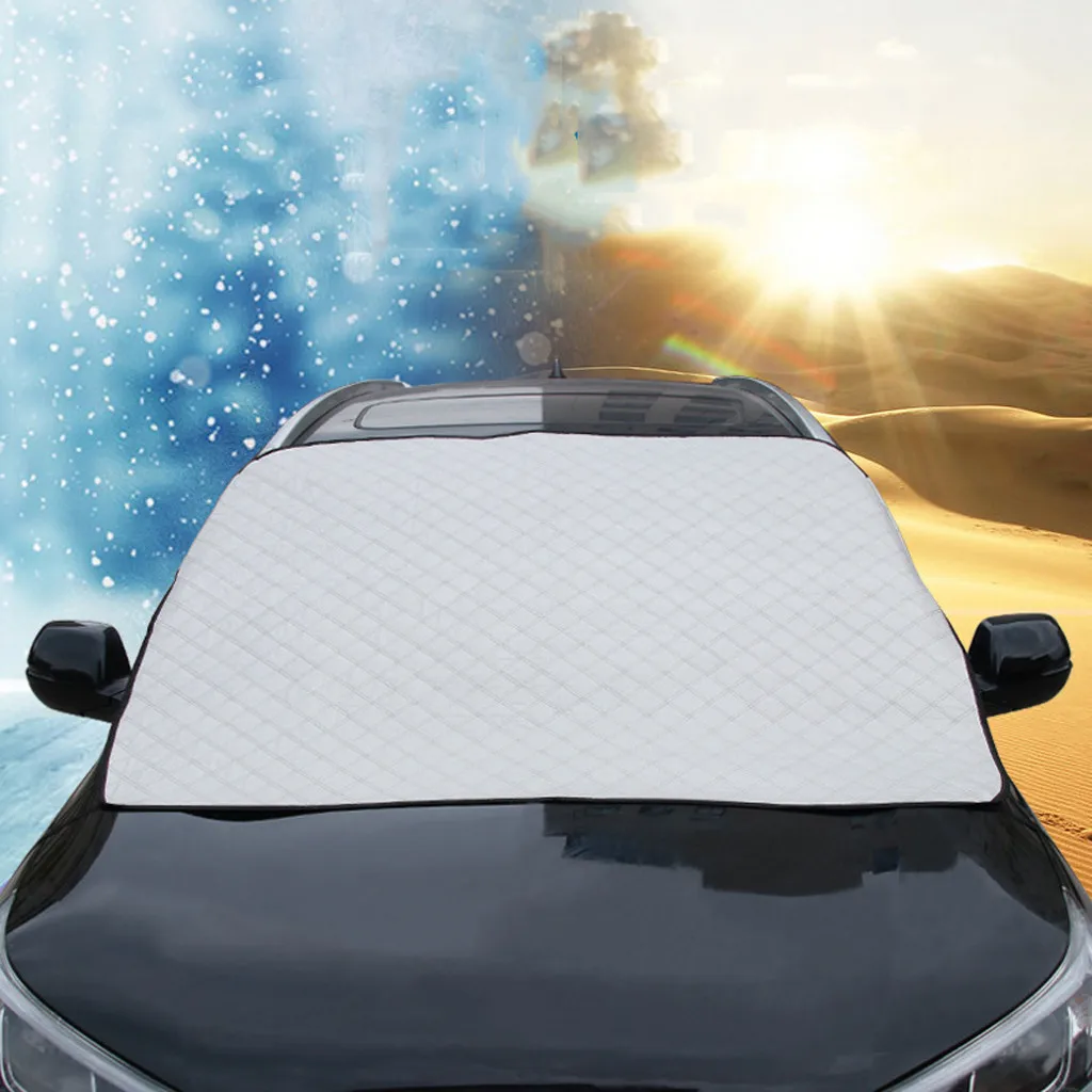 

Car Windshield Cover Anti Dust Frost Sunshade Magnetic Mirror Protector Car Windshield Snow Ice Cover NOV23
