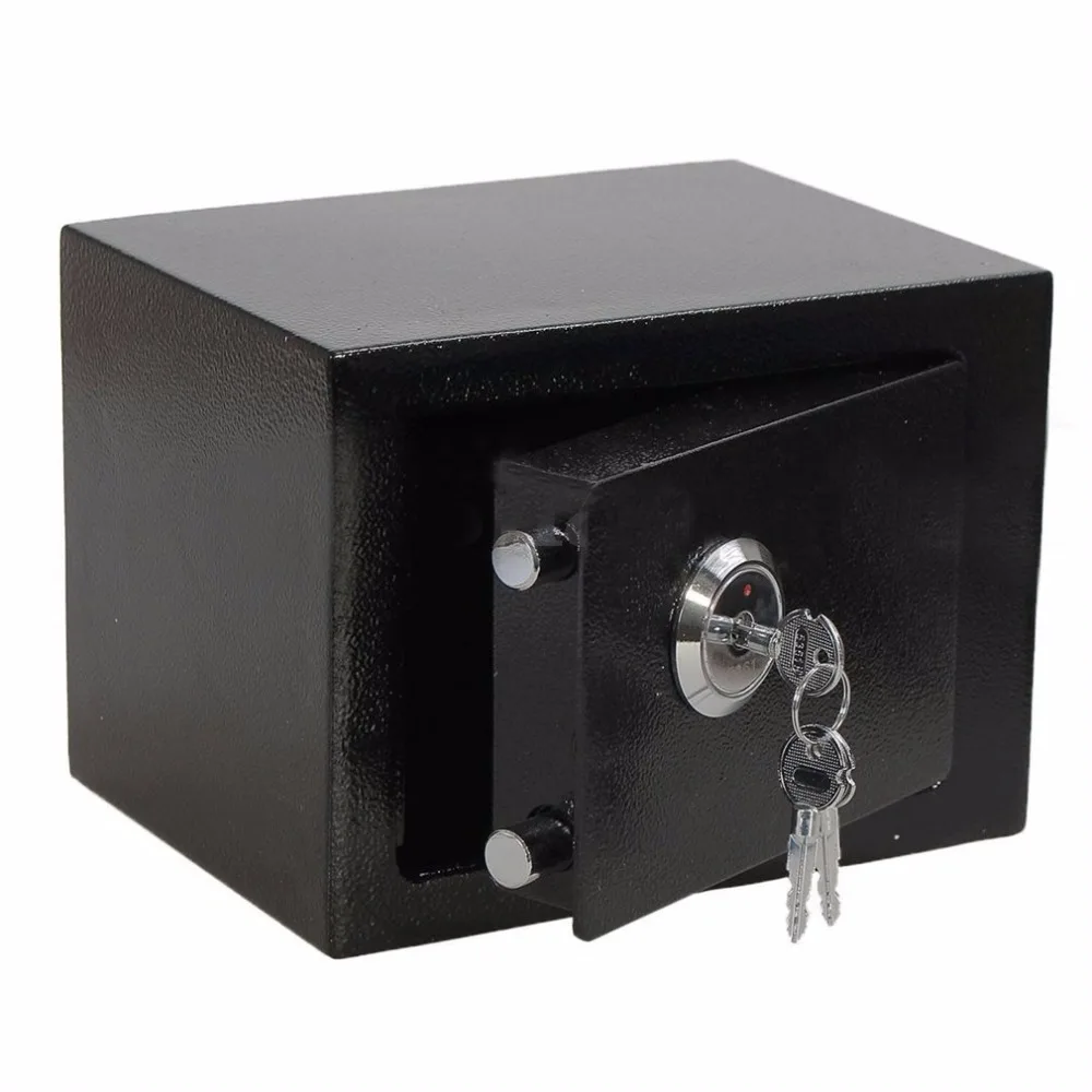 

LESHP Strong Iron Steel safe box Key Operated secret lock box Money Cash Jewelry storage Security Box For Home Office hotel use