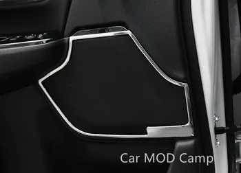 

For Honda CRV CR-V Fifth Gen 2017 2018 Stainless Steel Interior Car Door Speaker Cover Trim 4pcs Car Styling