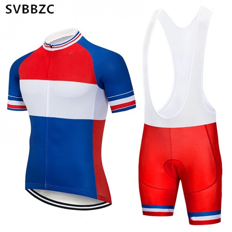 2018_FDJ_Short_Sleeve_Cycling_Jersey_and_Bib_Shorts_Kit_Blue_White_Red_7