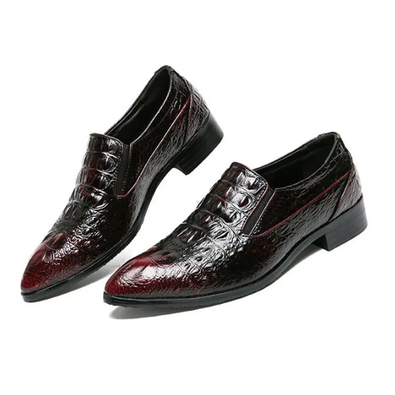 QWEDF/ г., новые модные свадебные модельные туфли Мужские модельные кожаные туфли в полоску под крокодиловую кожу деловые Мокасины CC-066