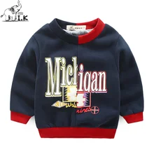 Baby boys new winter warm padded sweatshirts Children casual printed sweaters kids fashion pullover hoodies WY25056 Christmas