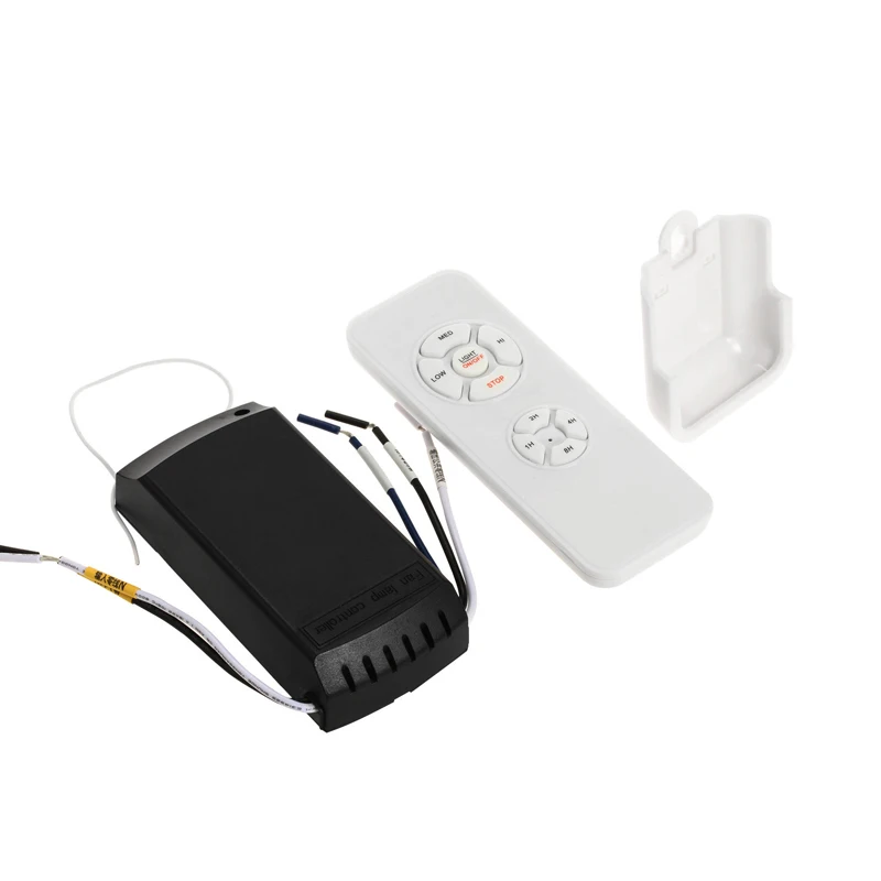 Wireless Ceiling Fan Light Remote Control Switch Kit - AC 110V/220V, 3-Speed, Timer Function