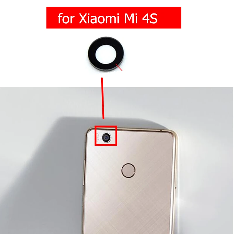 

2pcs for Xiaomi Mi 4S Camera Glass Lens Back Rear Camera Glass Lens with Glue for Xiaomi Mi4S Replacement Repair Spare Parts