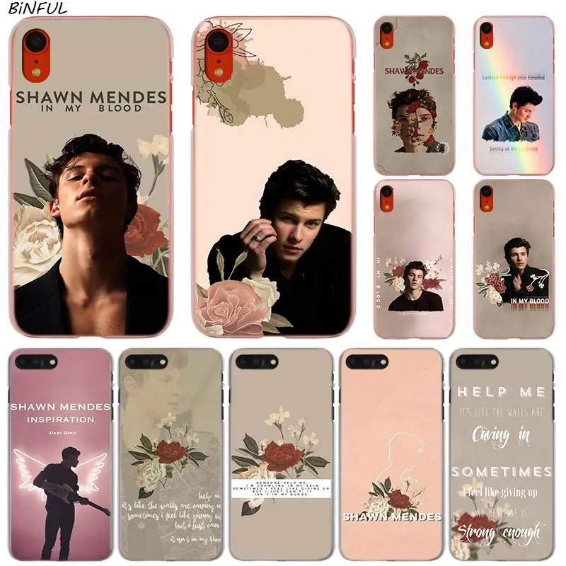 Binful Shawn Mendes 98 Горячая Мода Прозрачный жесткий чехол для телефона с рисунком в виде