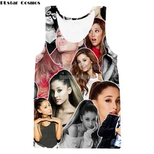 Сексуальный майка Для мужчин wo Для мужчин жилет без рукавов Футболка любимый певец Ariana Grande 3D принт Фитнес майка Бодибилдинг майка