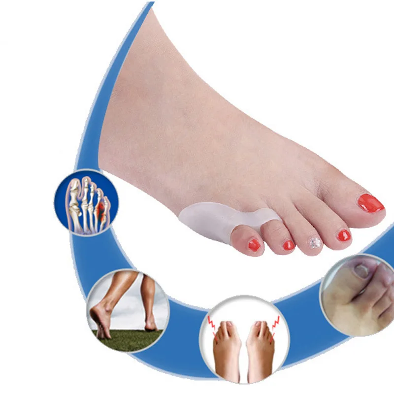 

4Pcs=2Pairs Feet Care Toe Separator Little Finger Ortopedia Protector Bunion Corrector Adjuster Hallux Valgus Foot Care Pedicure