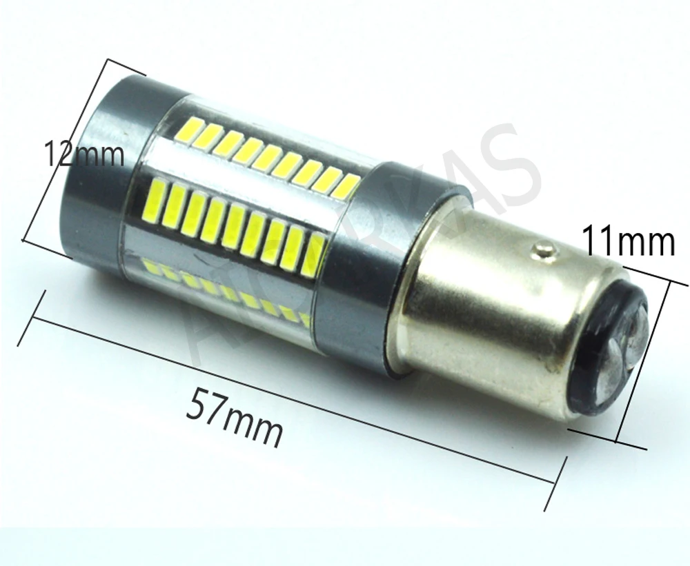 AICARKAS 1157 BA15D BAY15D Двойной Контакт байонетный Автомобильный задний стоп-сигнал тормозной светильник светодиодный лампы светодиодный сменный Точечный светильник для автомобилей 2 шт